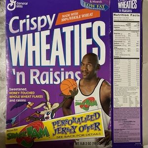 Antique Collectible Vintage Sports Michael Jordan Flattened Cereal Box.